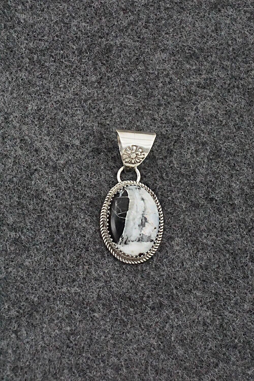 White Buffalo & Sterling Silver Pendant - Ernest Hawthorne