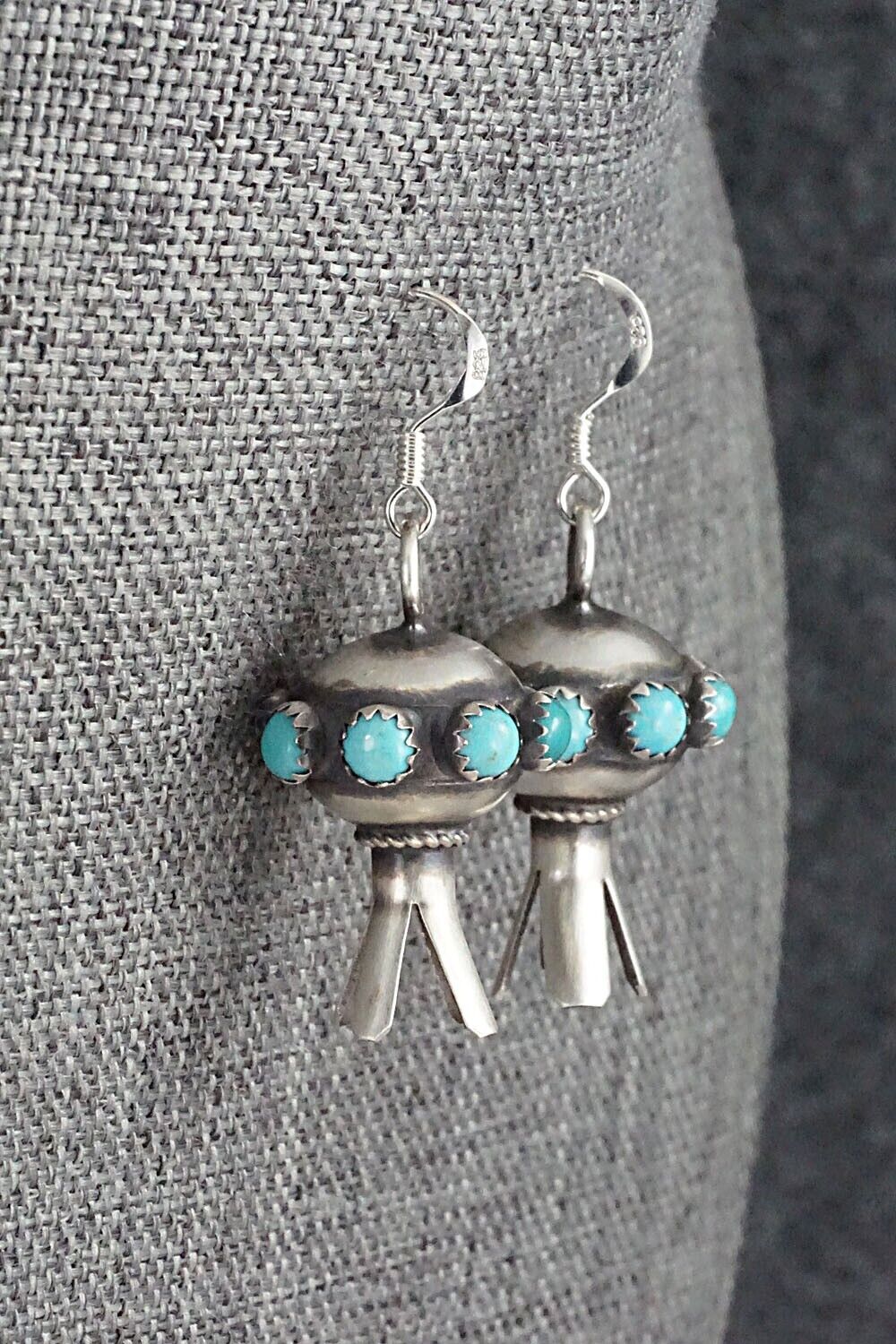 Turquoise & Sterling Silver Earrings - Monica Smith