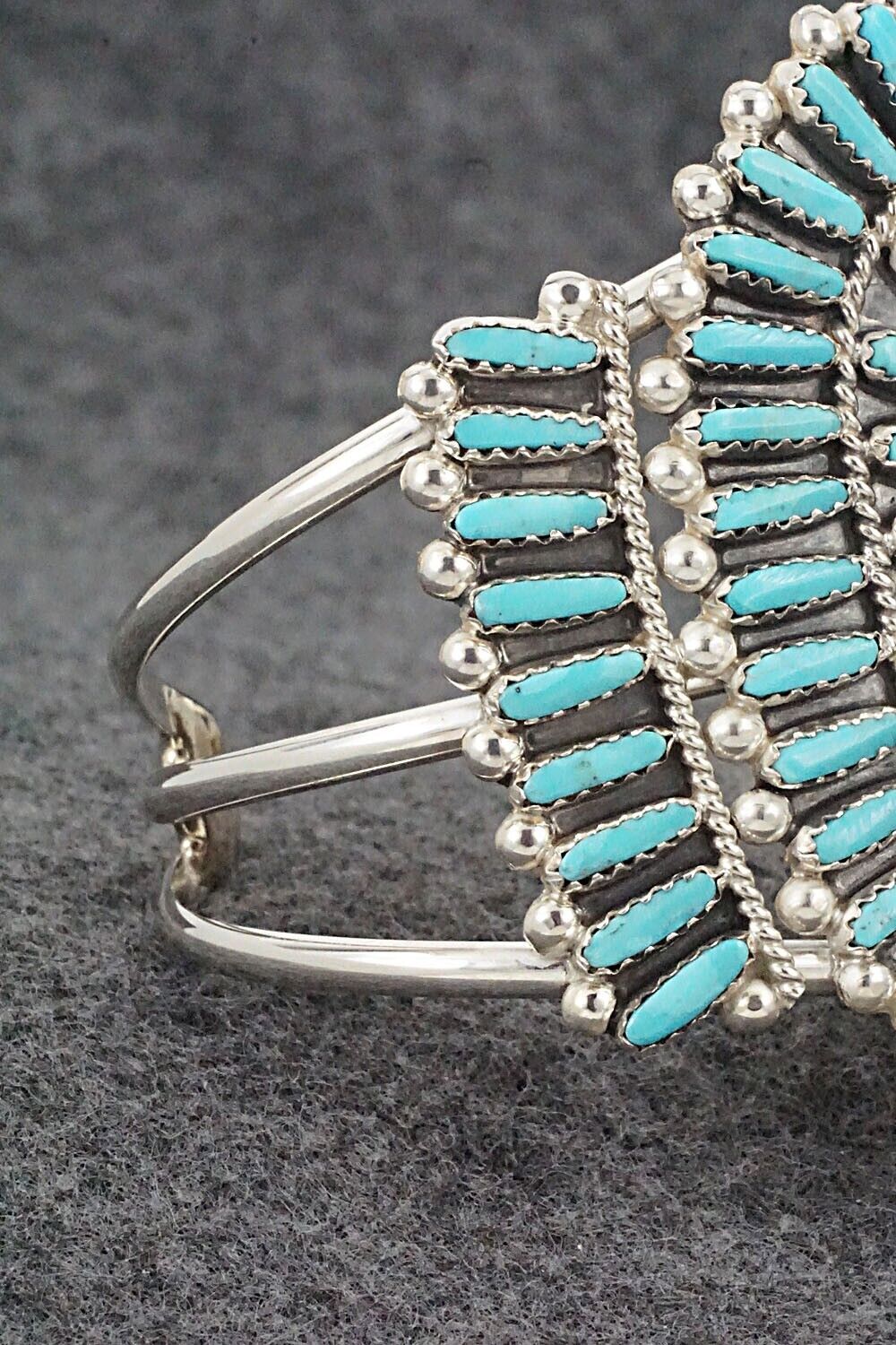 Turquoise & Sterling Silver Bracelet - Lavell Byjoe