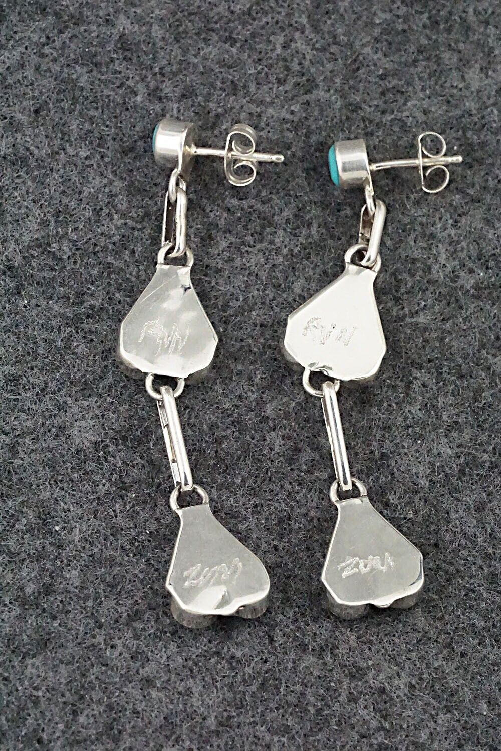 Turquoise and Sterling Silver Earrings - Velda Nastacio
