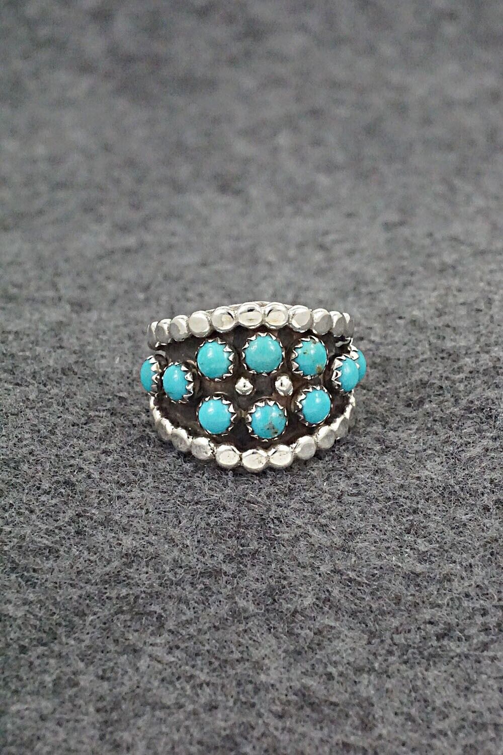 Turquoise & Sterling Silver Ring - Thomas Yazzie - Size 6.5