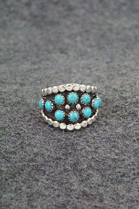 Turquoise & Sterling Silver Ring - Thomas Yazzie - Size 6.5