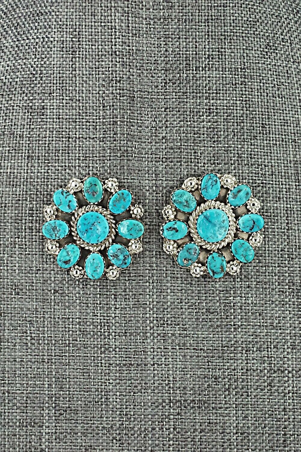 Turquoise & Sterling Silver Earrings - Martin Muskett