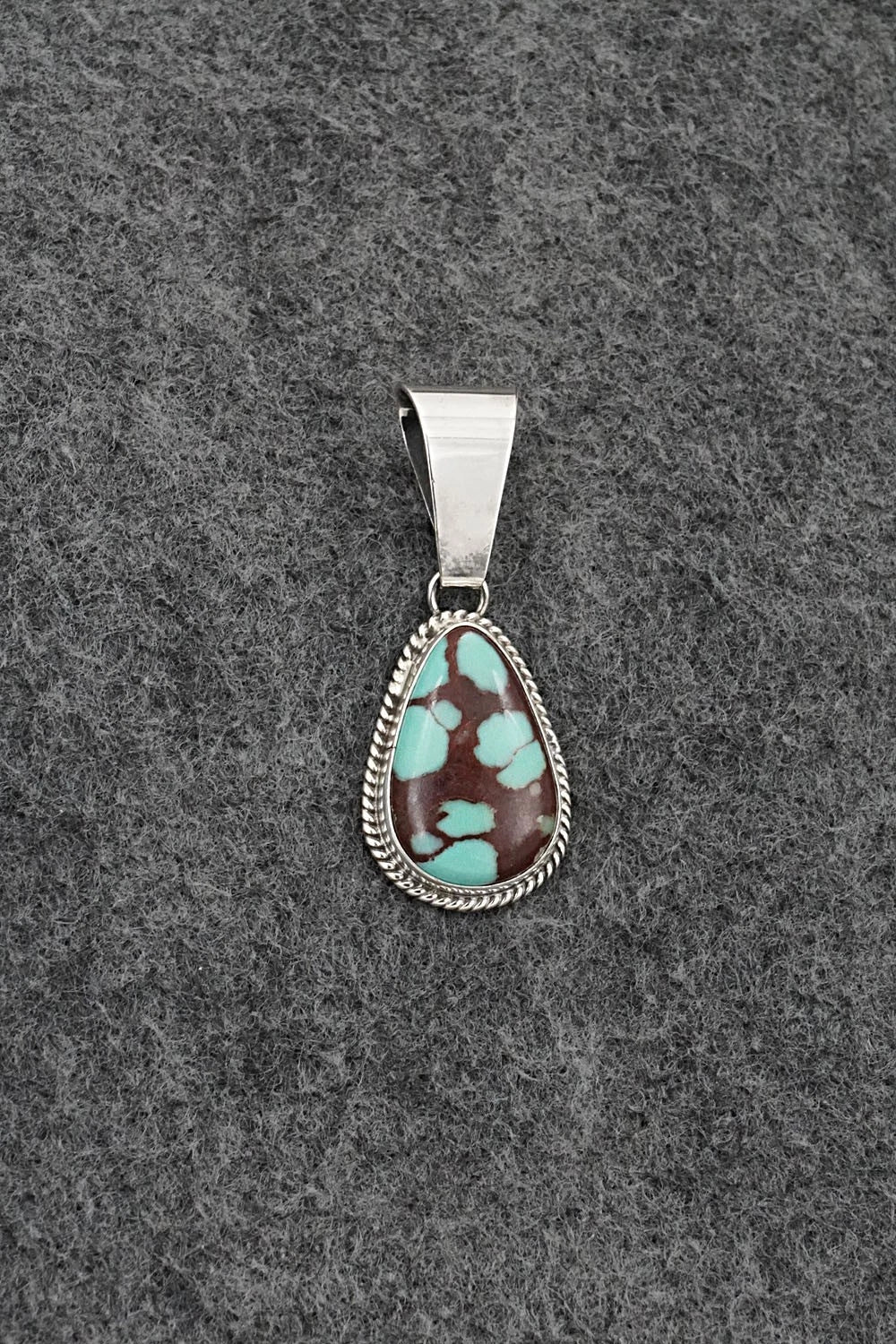 Turquoise & Sterling Silver Pendant - Eugene Gruber