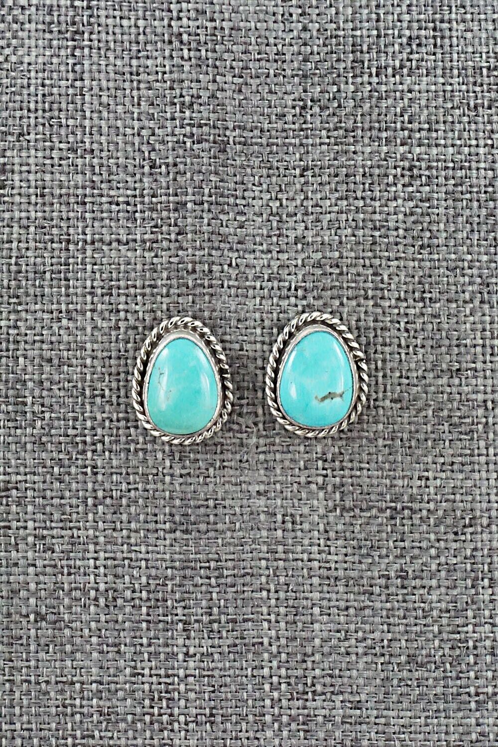 Turquoise & Sterling Silver Earrings - Marco Begaye