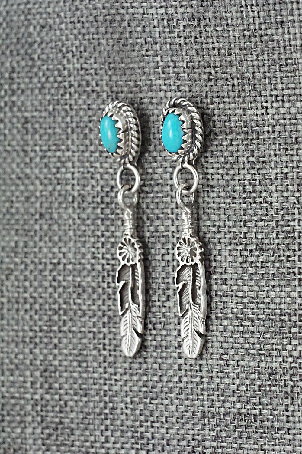 Turquoise and Sterling Silver Earrings - Sharon McCarthy