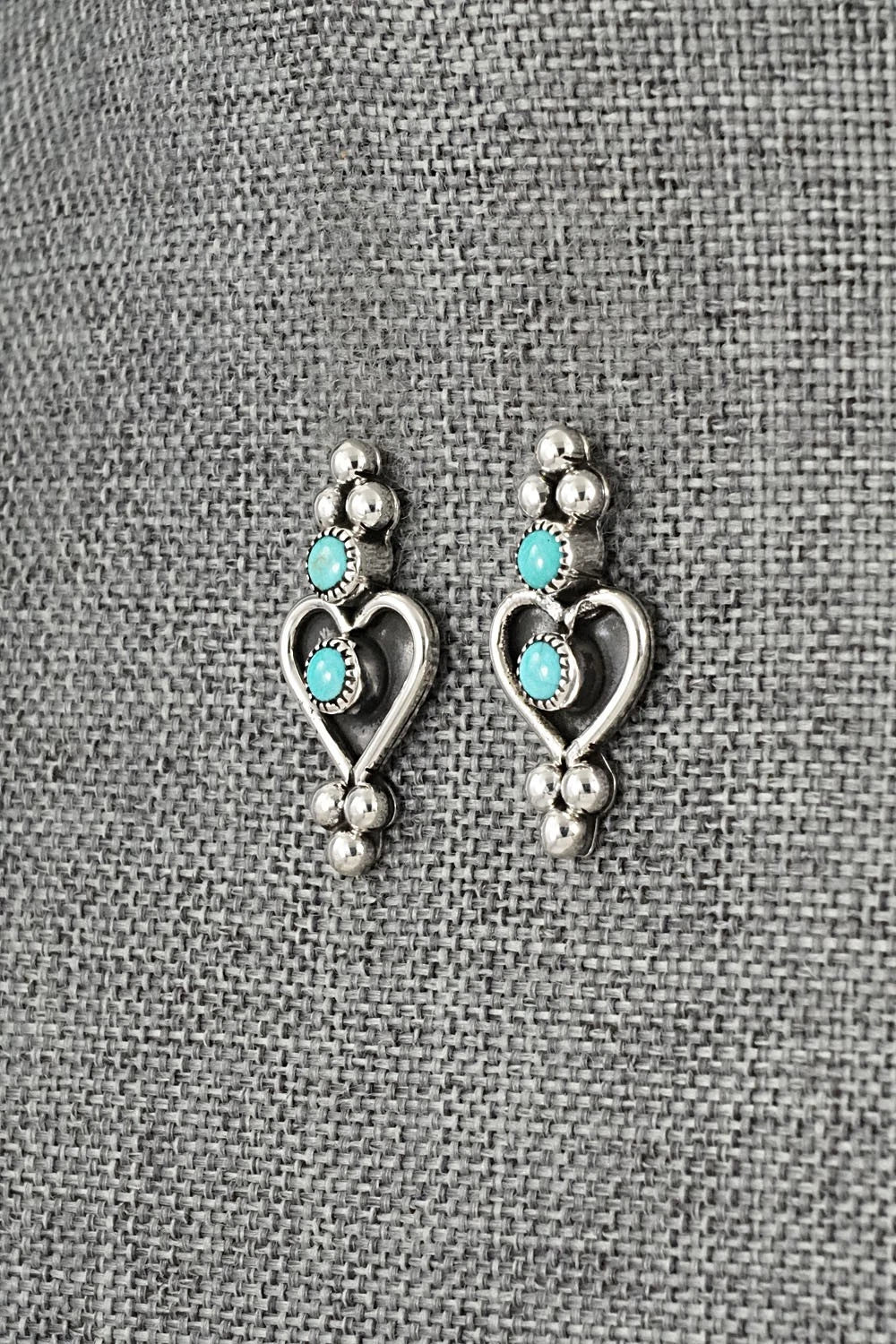 Turquoise & Sterling Silver Earrings - Angie Platero