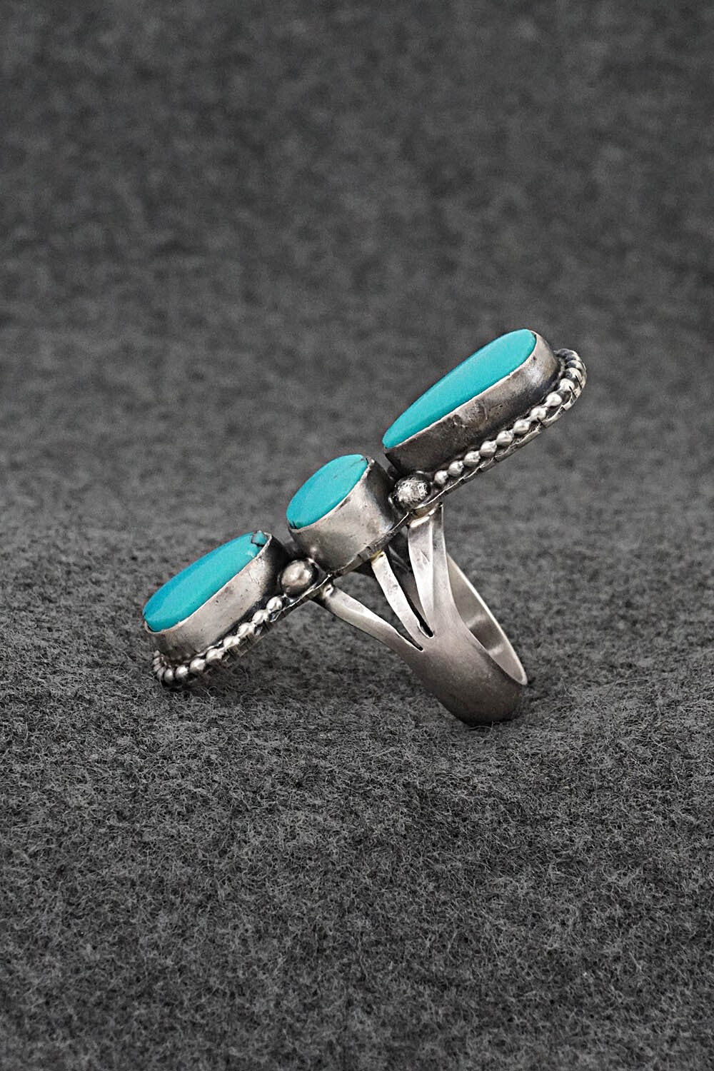 Turquoise & Sterling Silver Ring - Darrin Livingston - Size 7