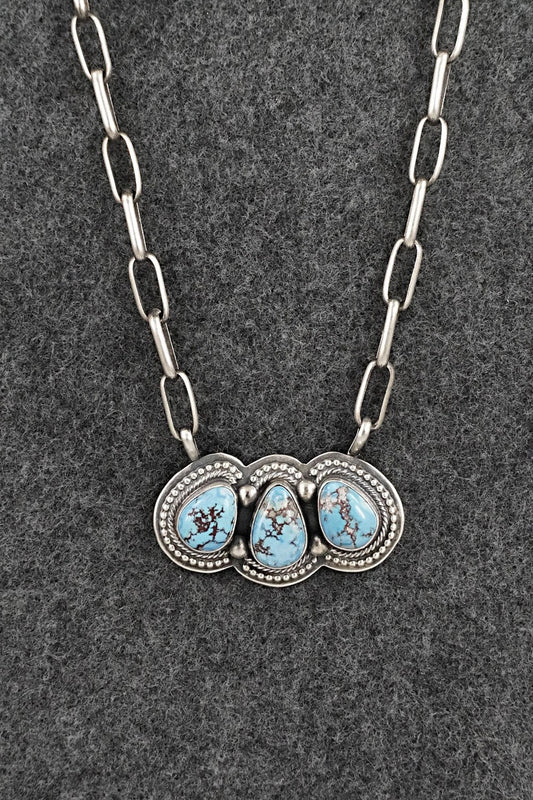 Turquoise & Sterling Silver Necklace - Kathleen Livingston