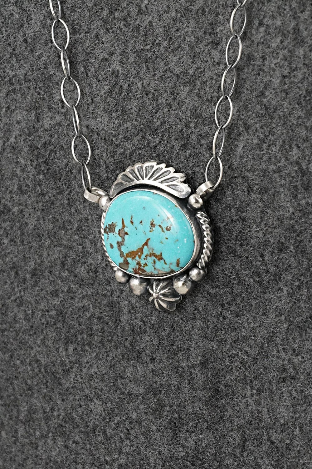Turquoise & Sterling Silver Necklace - Mark Yazzie