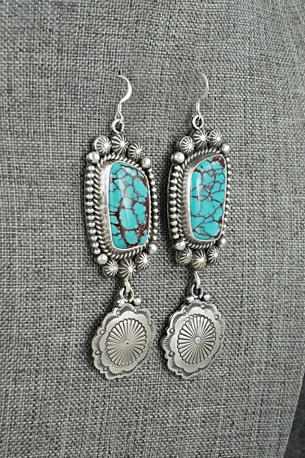 Turquoise & Sterling Silver Earrings - Michael Calladitto