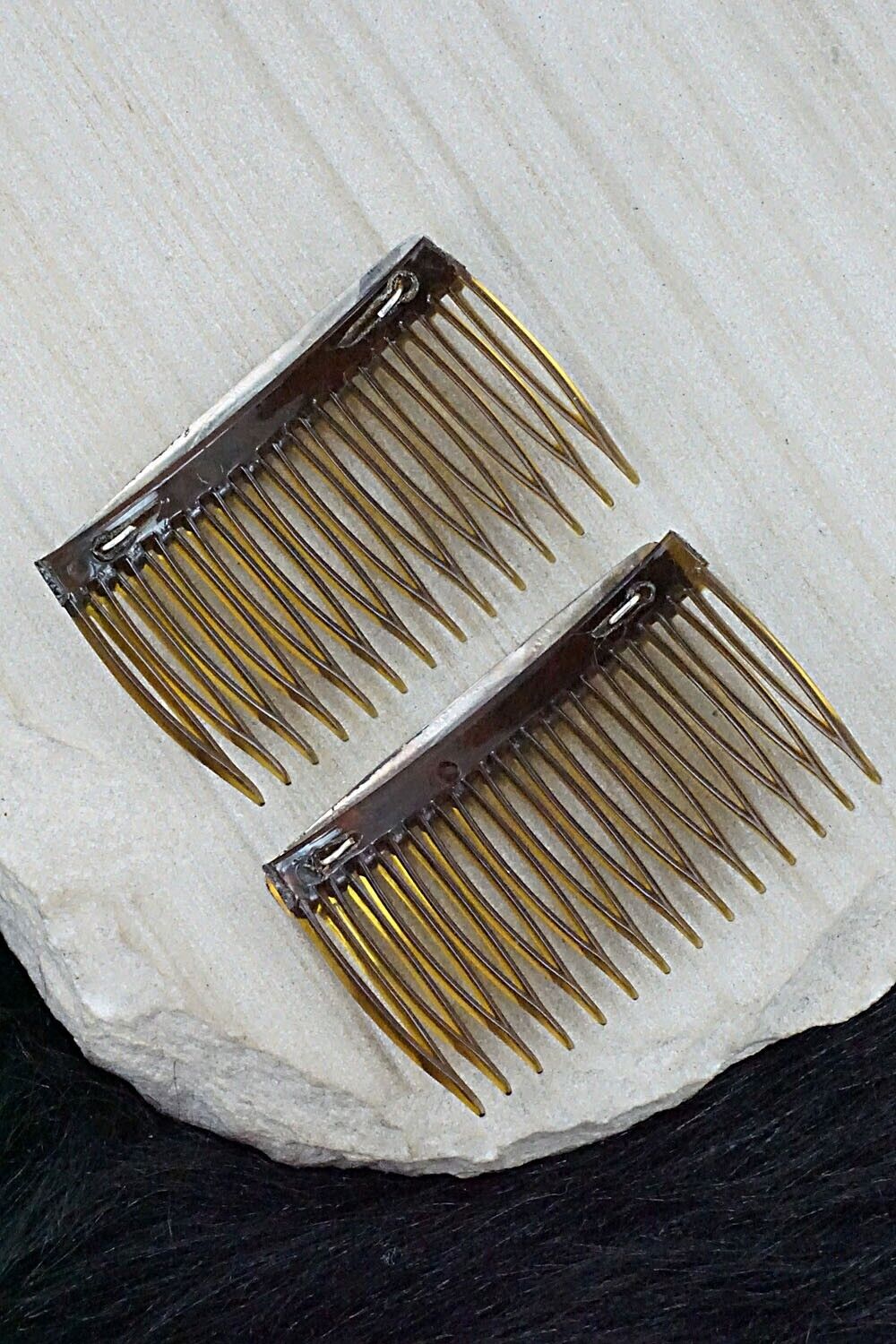 Turquoise & Sterling Silver Hair Combs - Randall Dalgai