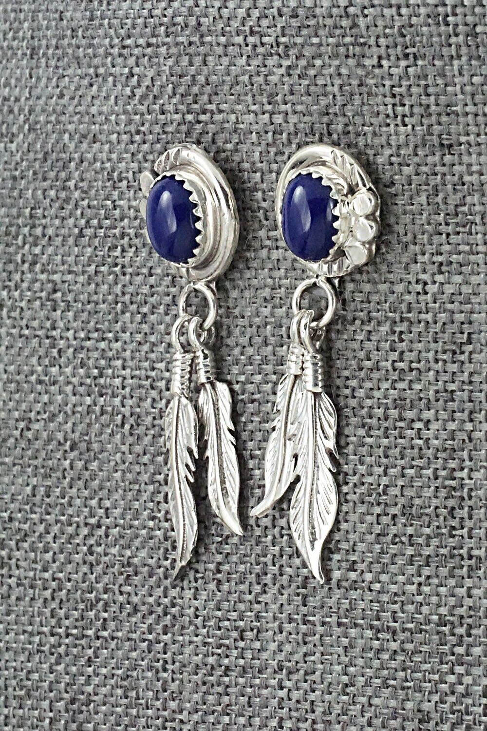 Lapis & Sterling Silver Earrings - Etta Larry