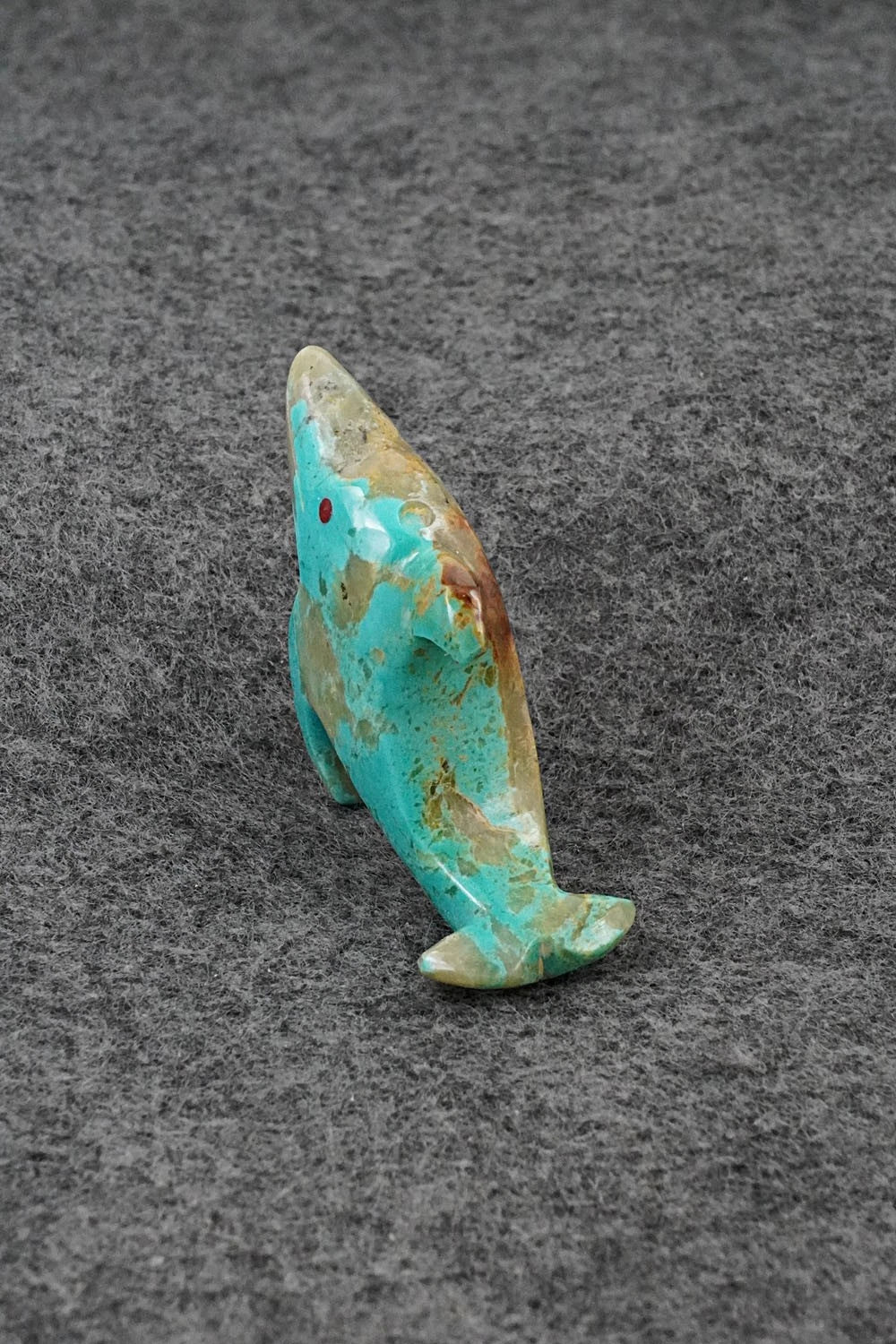 Dolphin Zuni Fetish Carving - Kenric Laiwekete