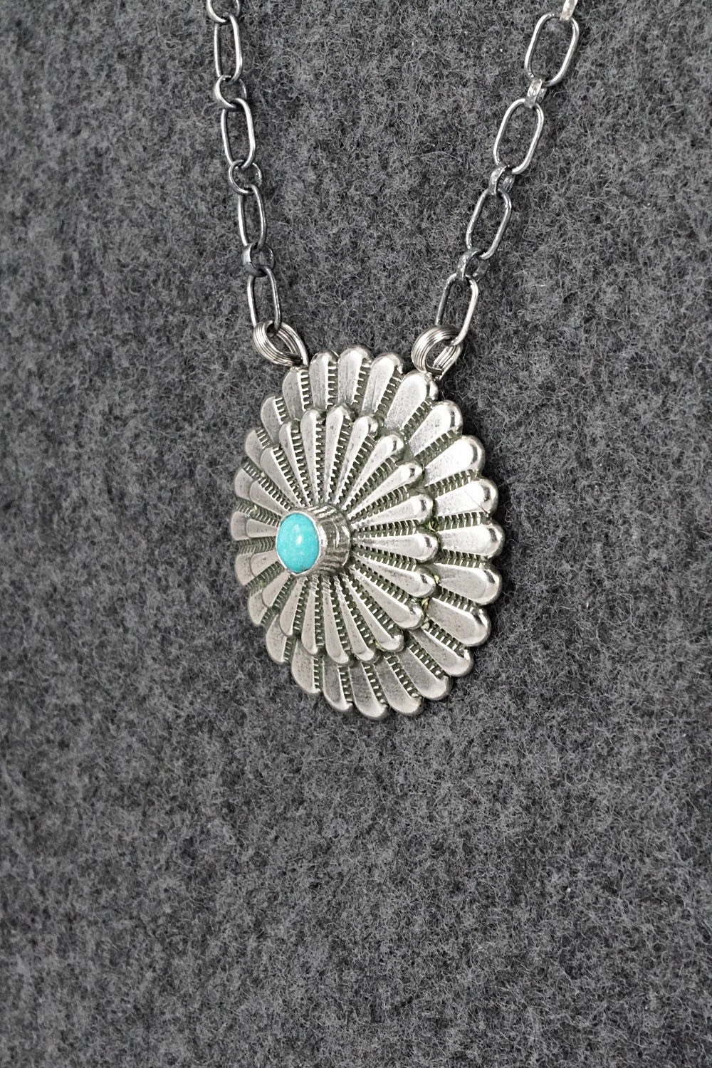 Turquoise & Sterling Silver Necklace - Sheldon Mariano