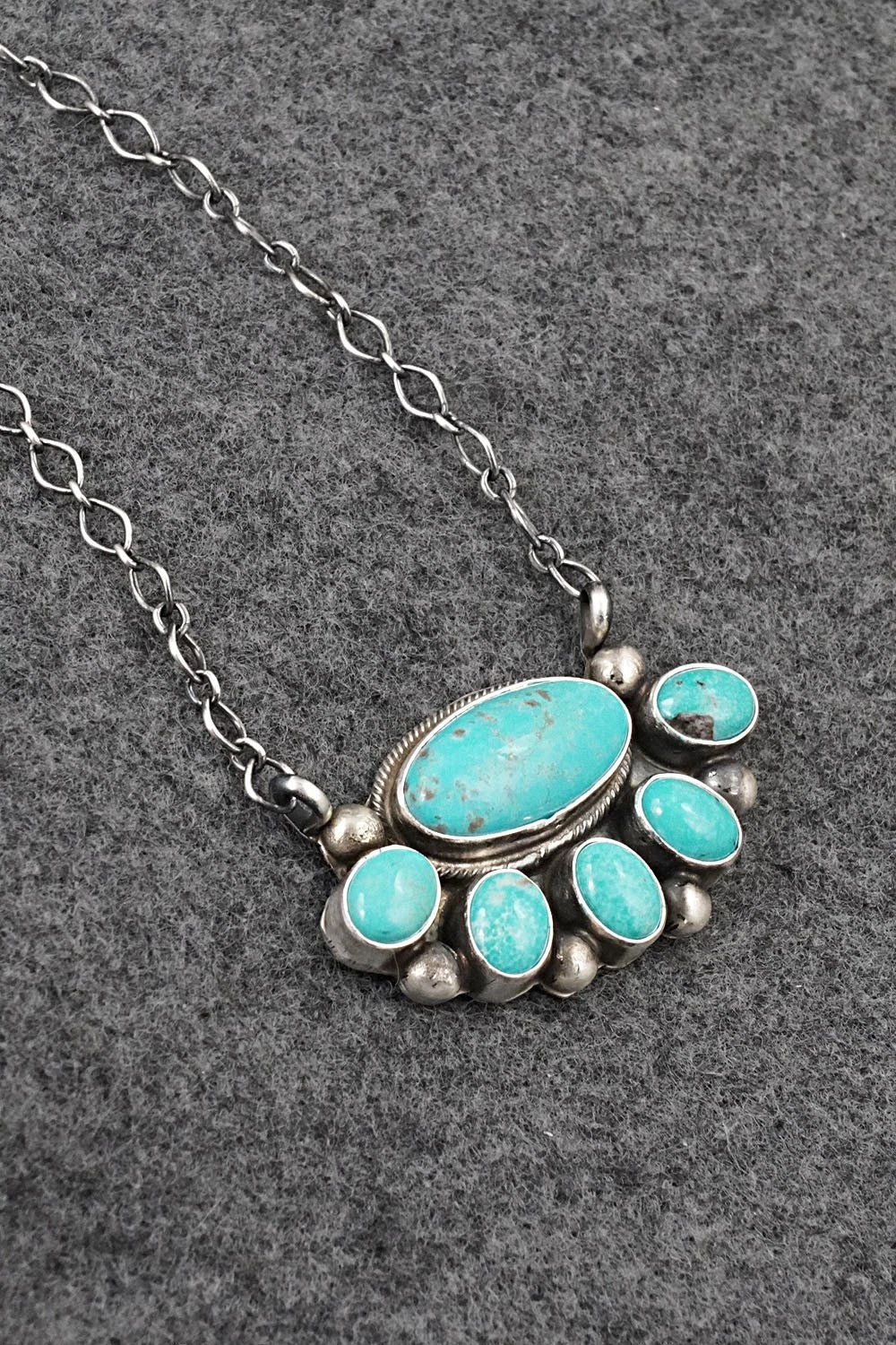Turquoise & Sterling Silver Necklace - Kathleen Livingston