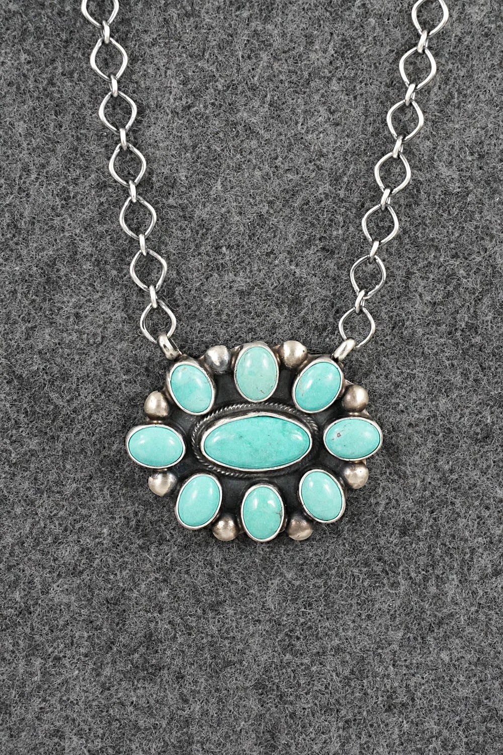 Turquoise & Sterling Silver Necklace - Kathleen Livingston