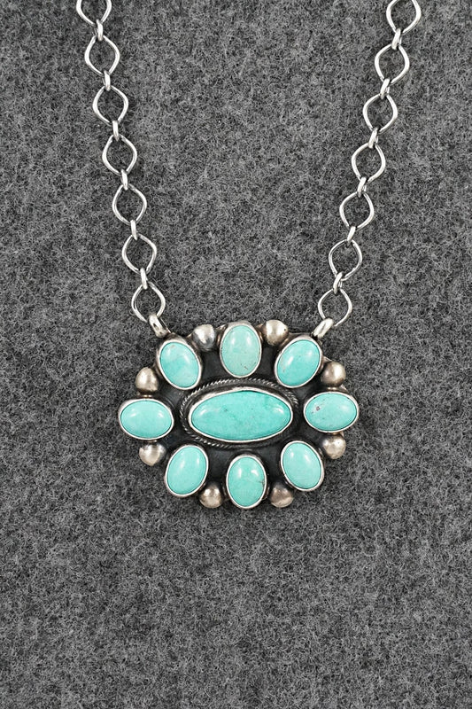 Turquoise & Sterling Silver Necklace - Kathleen Livingston