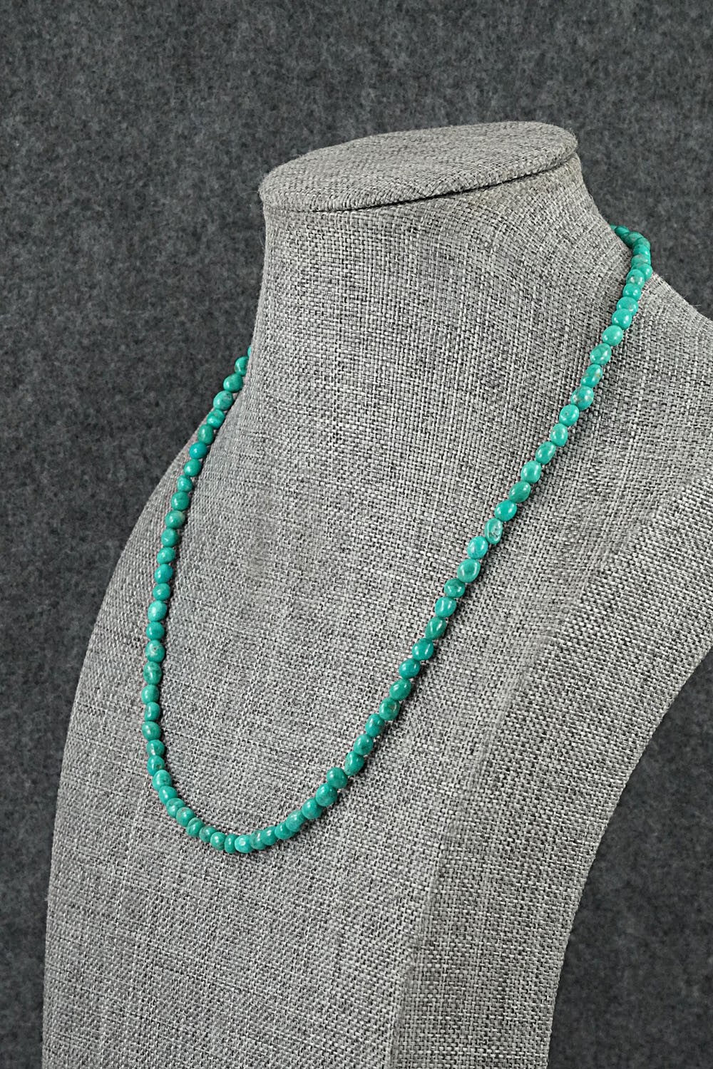 Turquoise & Sterling Silver Necklace 16" - Helen Tsosie