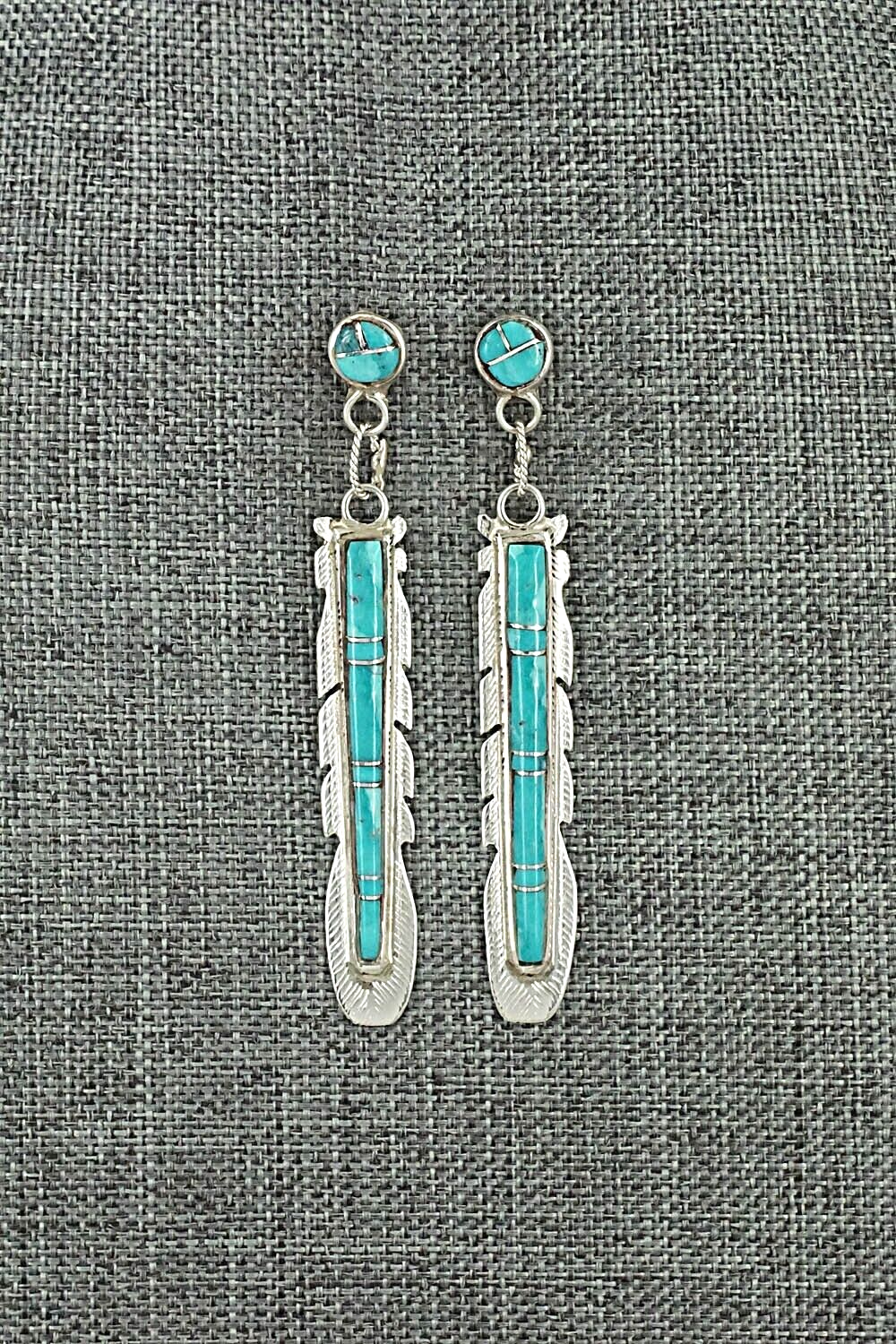 Turquoise & Sterling Silver Earrings - Terrance Panteah