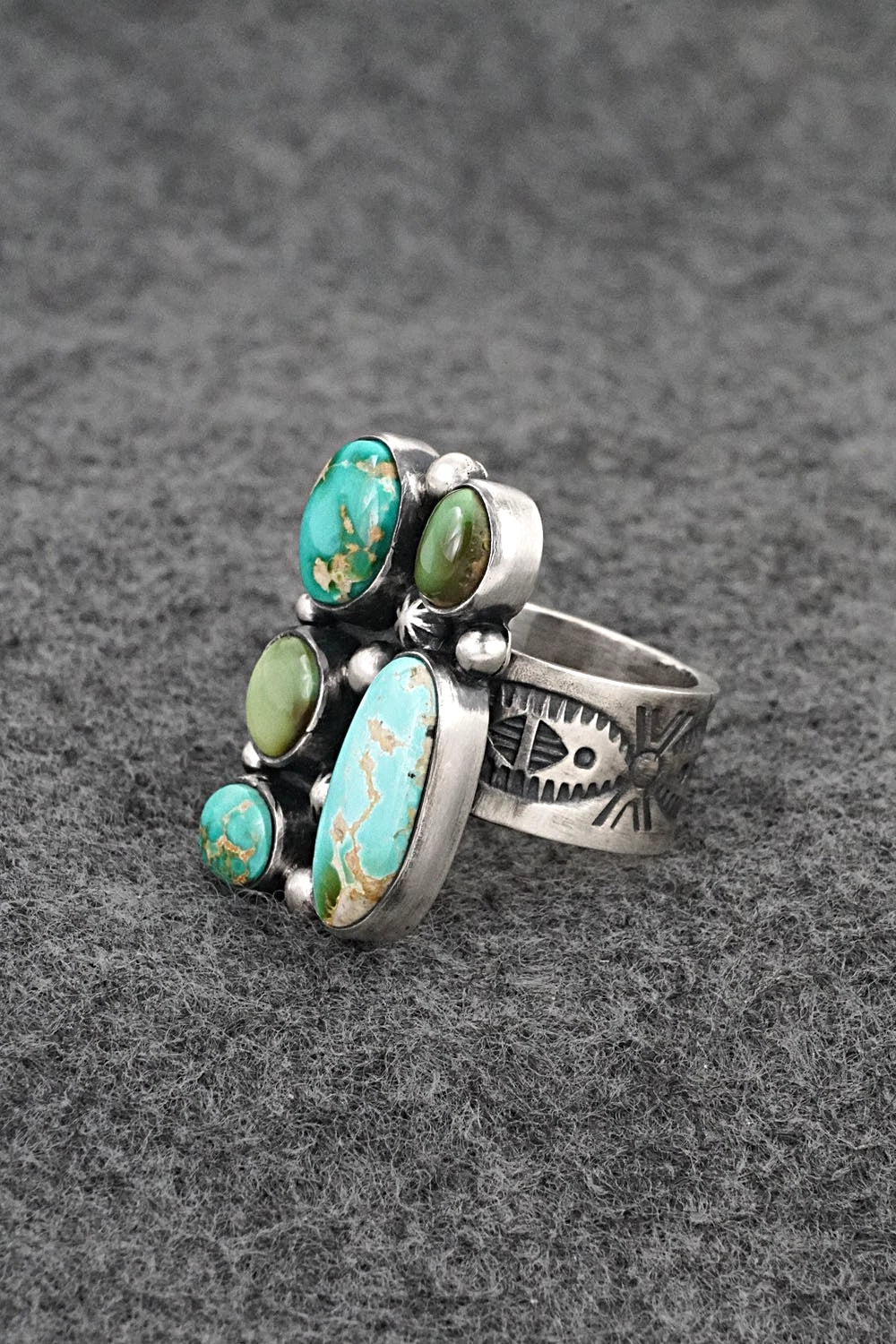 Turquoise & Sterling Silver Ring - Angela Martin - Size 6.5