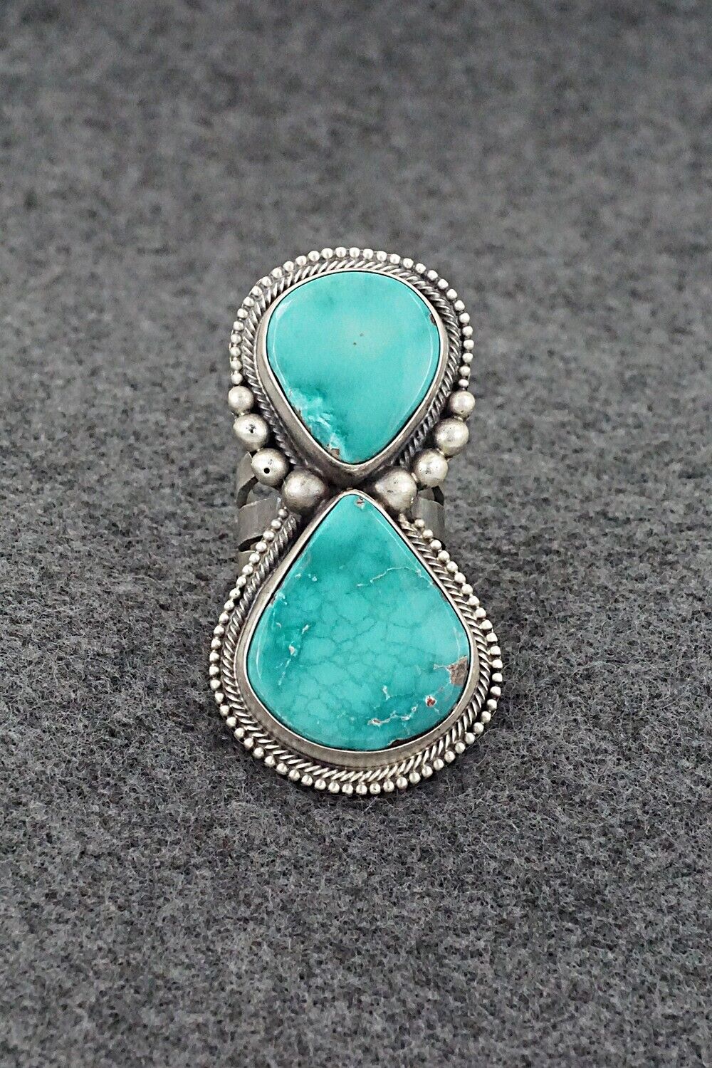 Turquoise & Sterling Silver Ring - Kathleen Livingston - Size 7