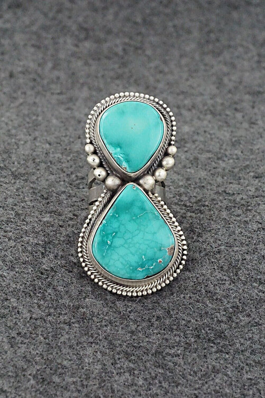 Turquoise & Sterling Silver Ring - Kathleen Livingston - Size 7