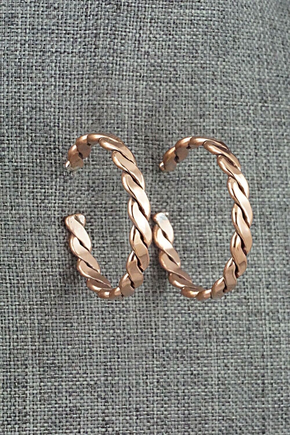 Copper Hoop Earrings - Elaine Tahe