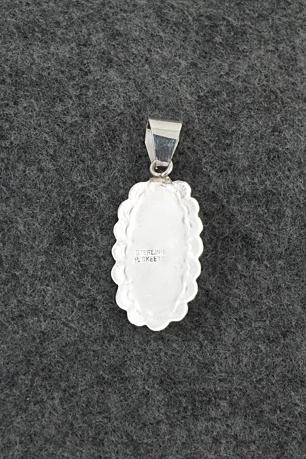 Onyx & Sterling Silver Pendant - Peggy Skeets