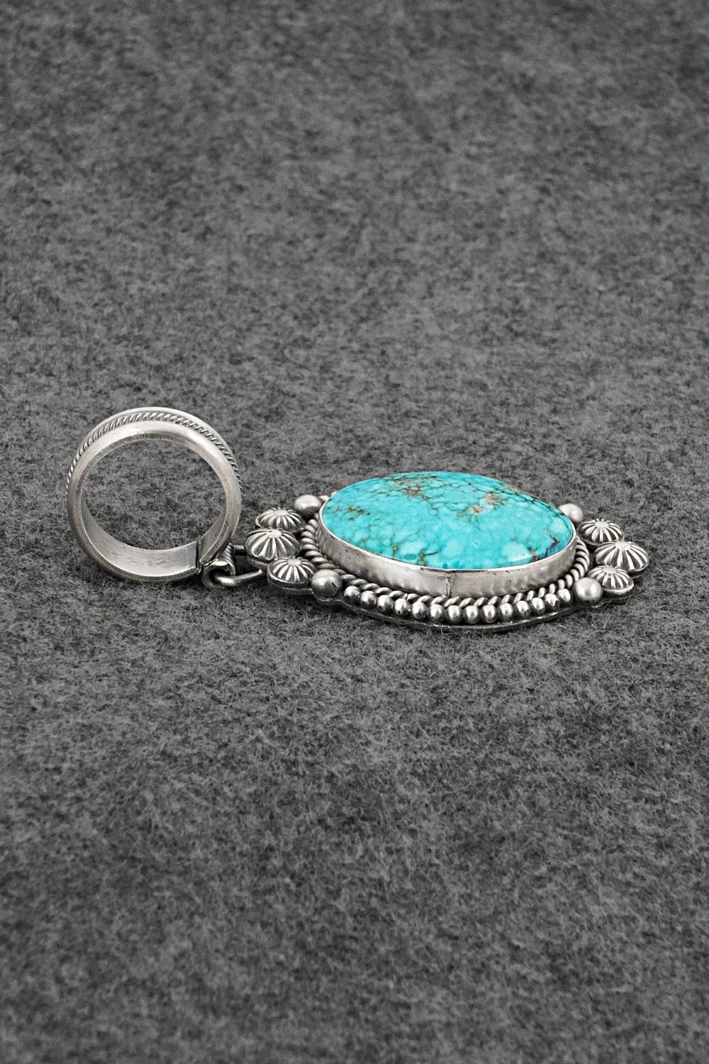 Turquoise & Sterling Silver Pendant - Michael Calladitto