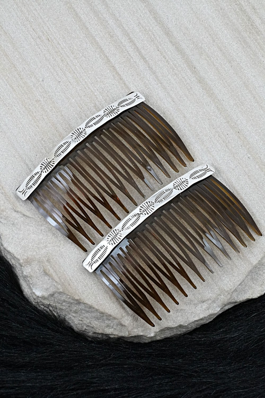 Sterling Silver Hair Combs - Bertha Begay