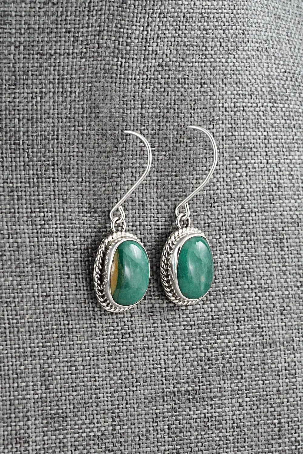 Turquoise & Sterling Silver Earrings - Eugene Gruber