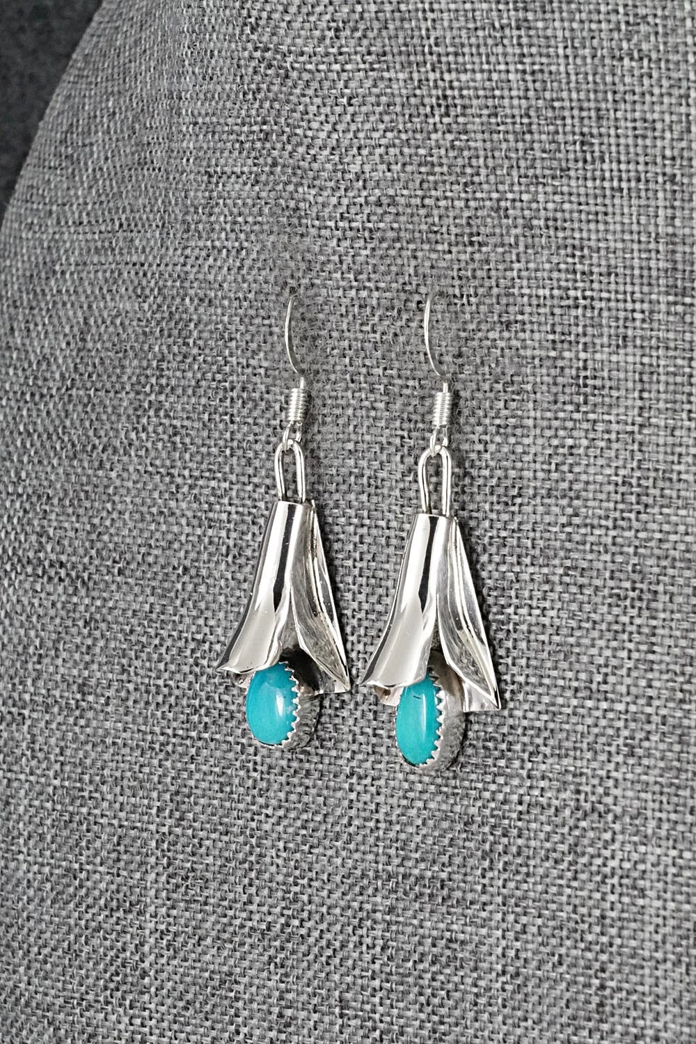 Turquoise & Sterling Silver Earrings - Louise Yazzie