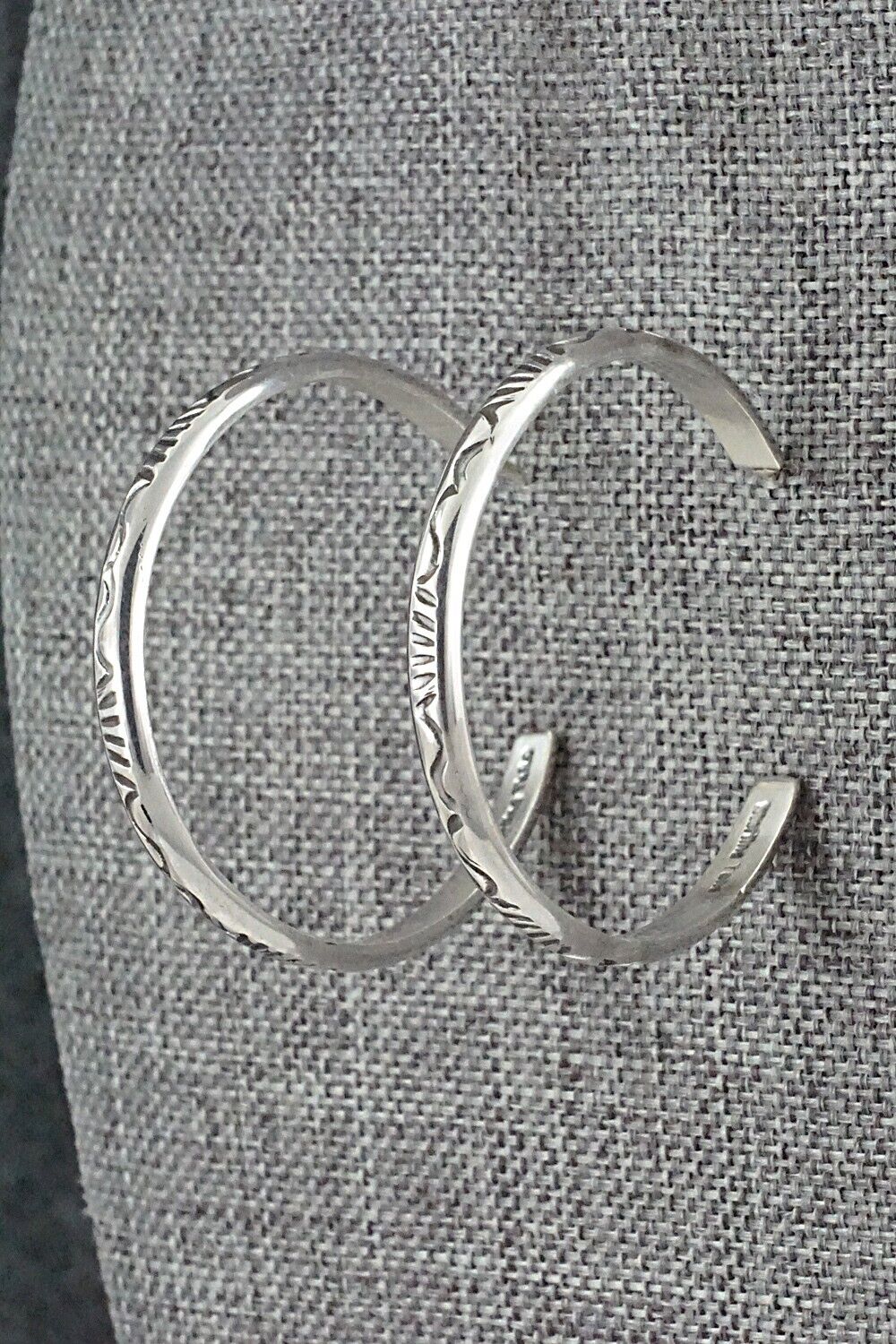 Sterling Silver Hoop Earrings - Elaine Tahe
