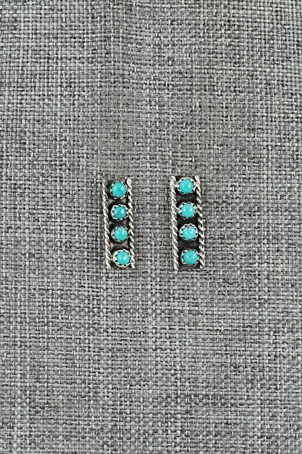 Turquoise & Sterling Silver Earrings - Dominic Duboise