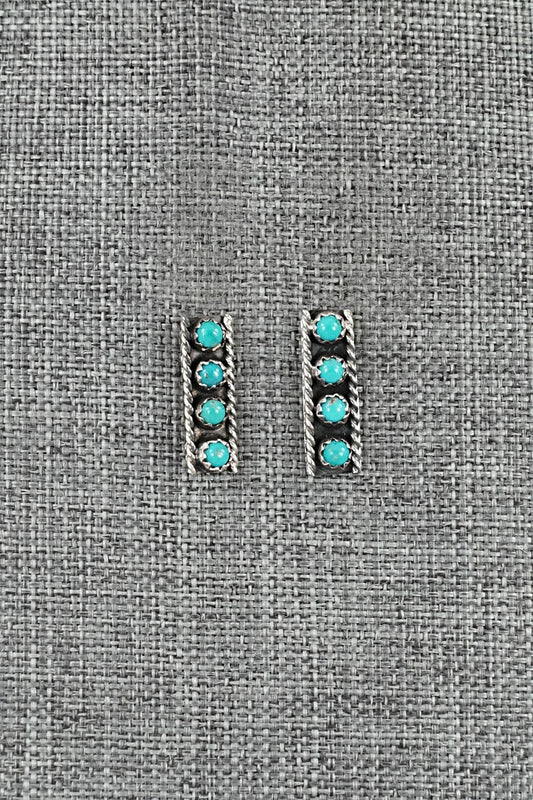 Turquoise & Sterling Silver Earrings - Dominic Duboise