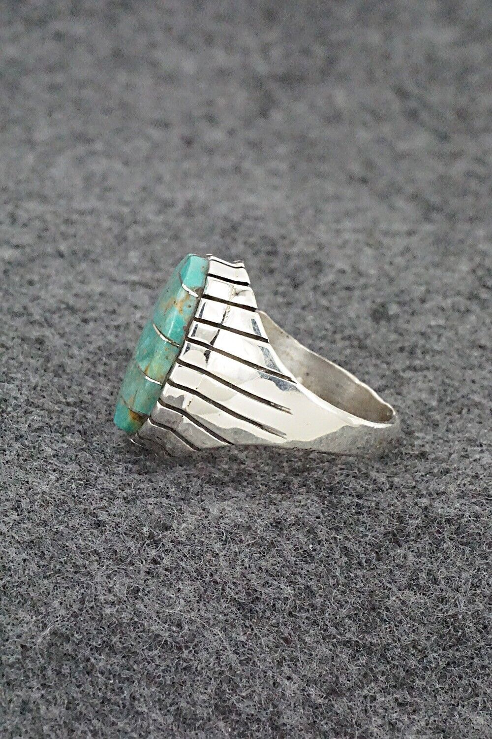 Turquoise & Sterling Silver Ring - Trevor Jack - Size 9