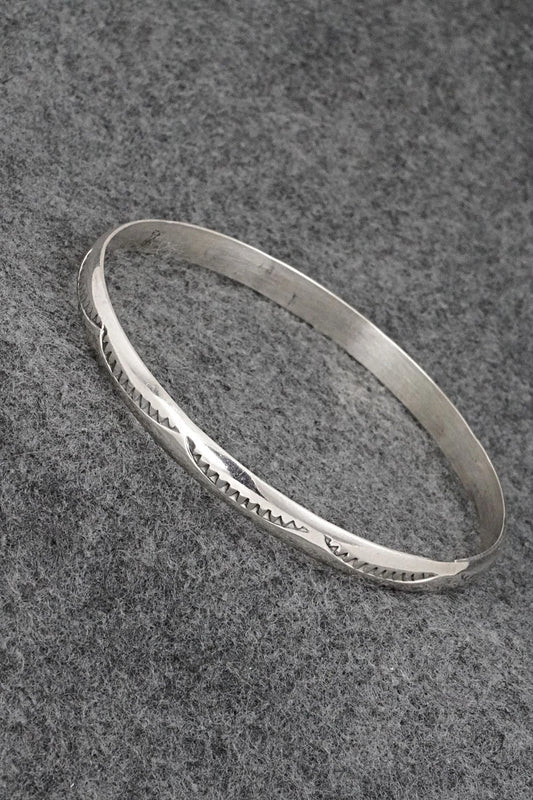 Sterling Silver Bangle Bracelet - Elaine Tahe