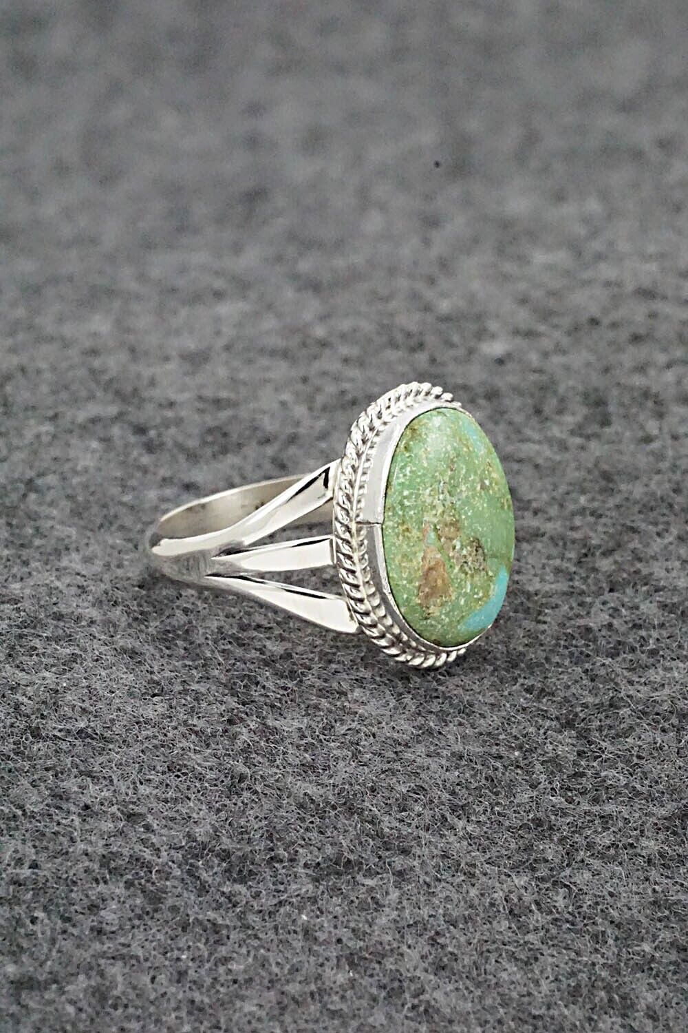 Turquoise & Sterling Silver Ring - Judy Largo - Size 8.5