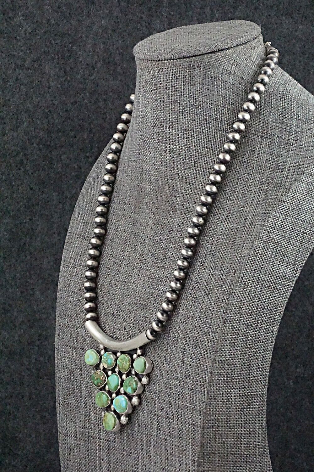 Turquoise & Sterling Silver Necklace - Tom Lewis
