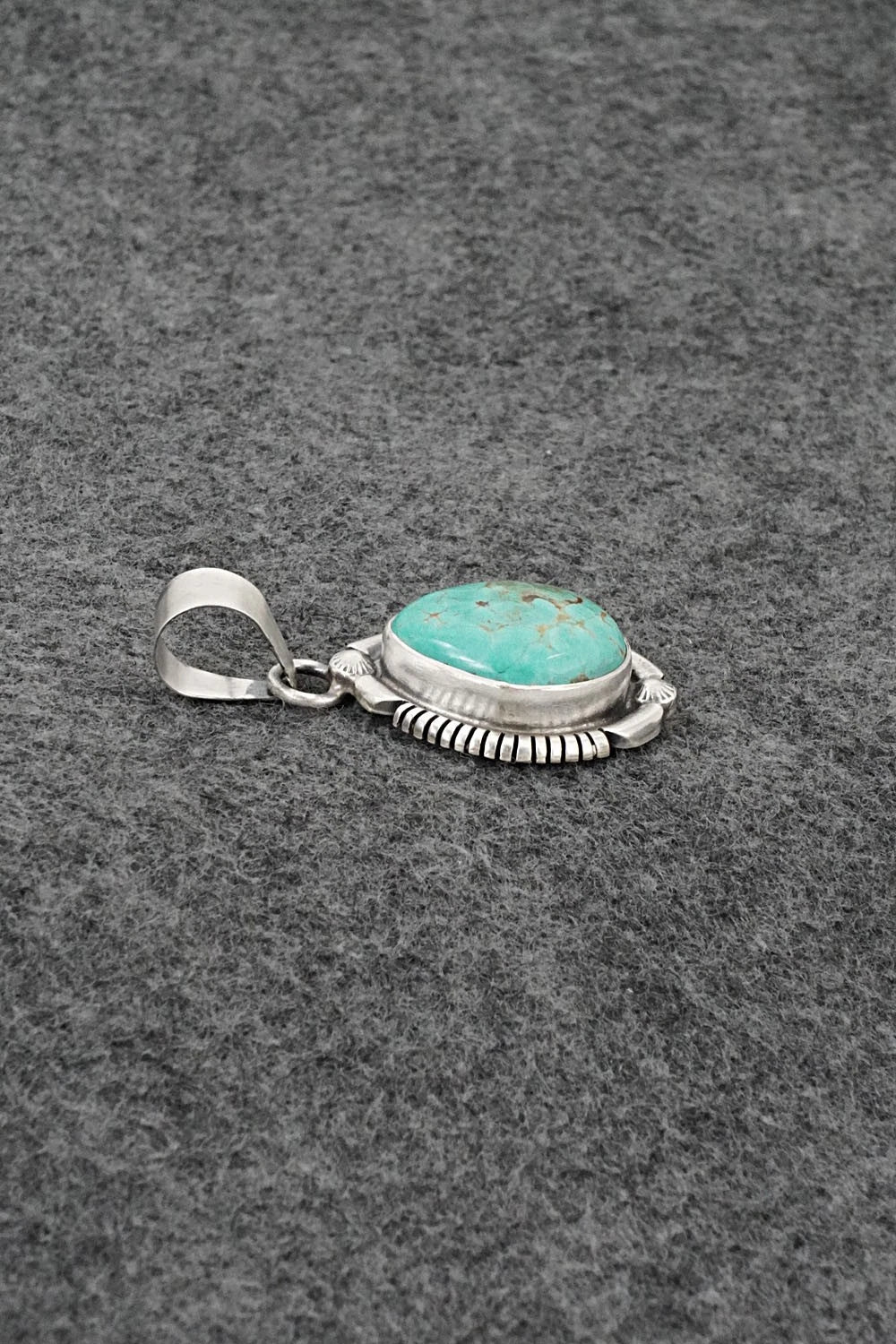 Turquoise & Sterling Silver Pendant - Thomas Franscisco