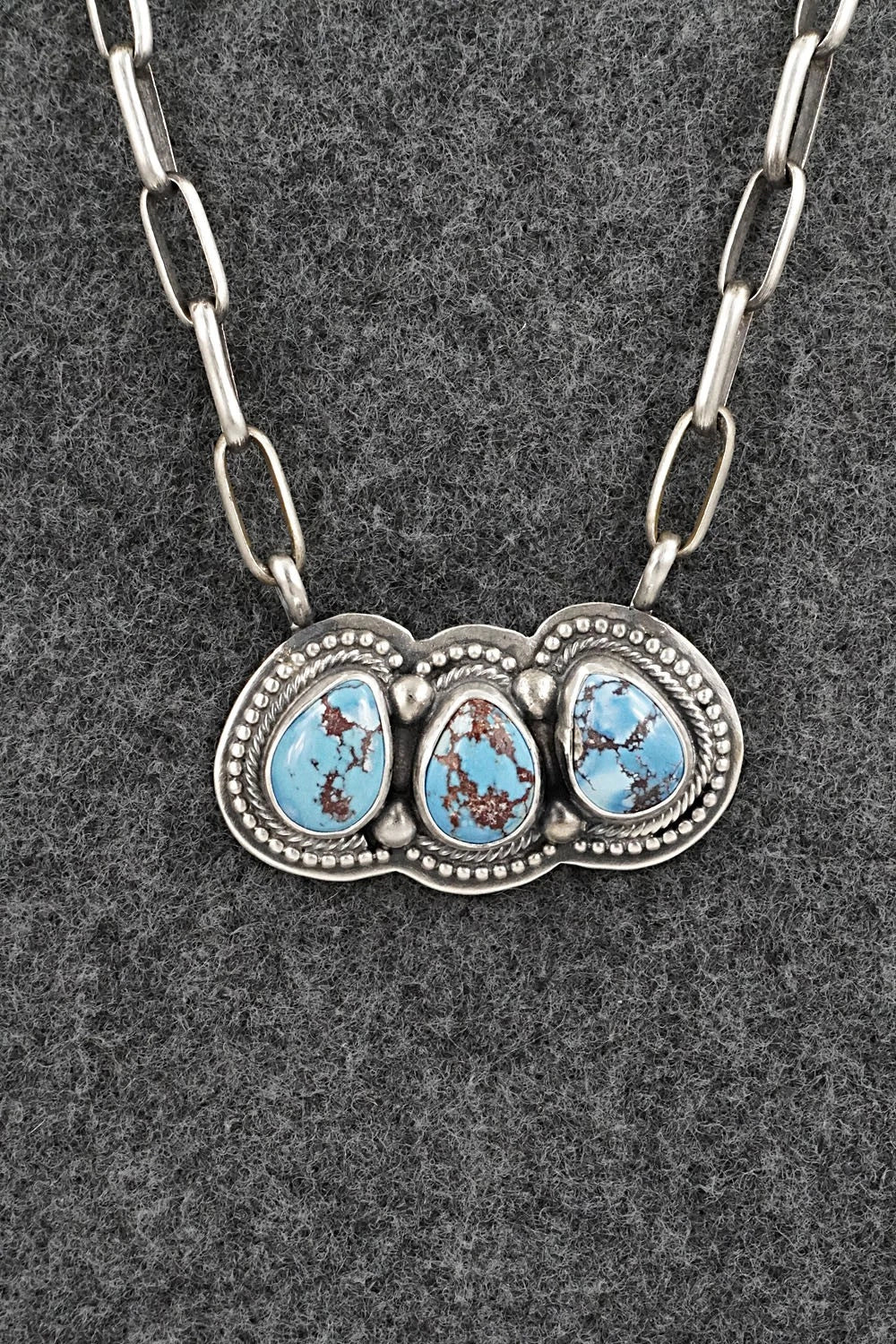 Turquoise & Sterling Silver Necklace - Kathleen Livingston
