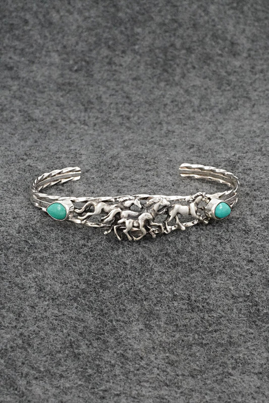 Turquoise & Sterling Silver Bracelet - Bobby Platero