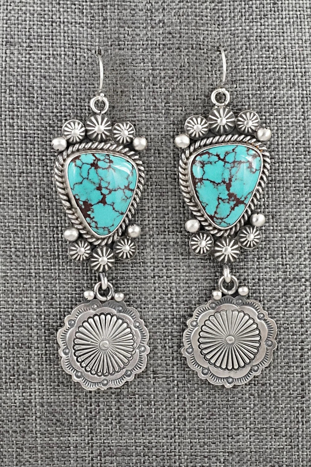 Turquoise & Sterling Silver Earrings - Michael Calladitto