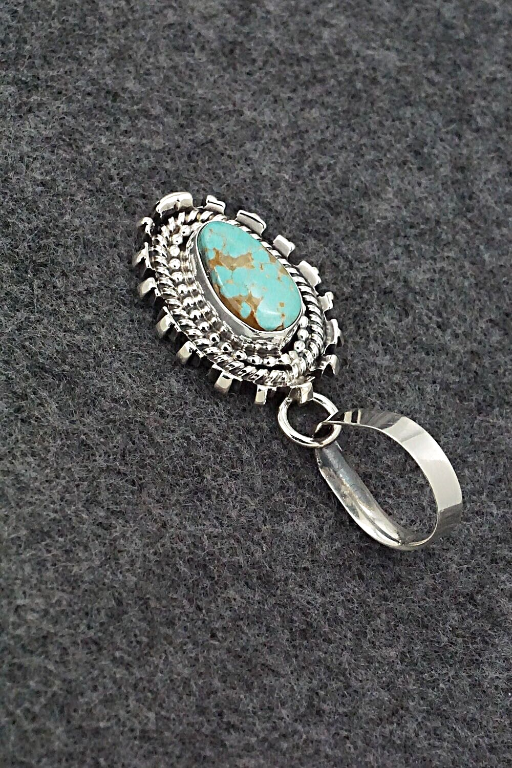 Turquoise & Sterling Silver Pendant - Randy Billy