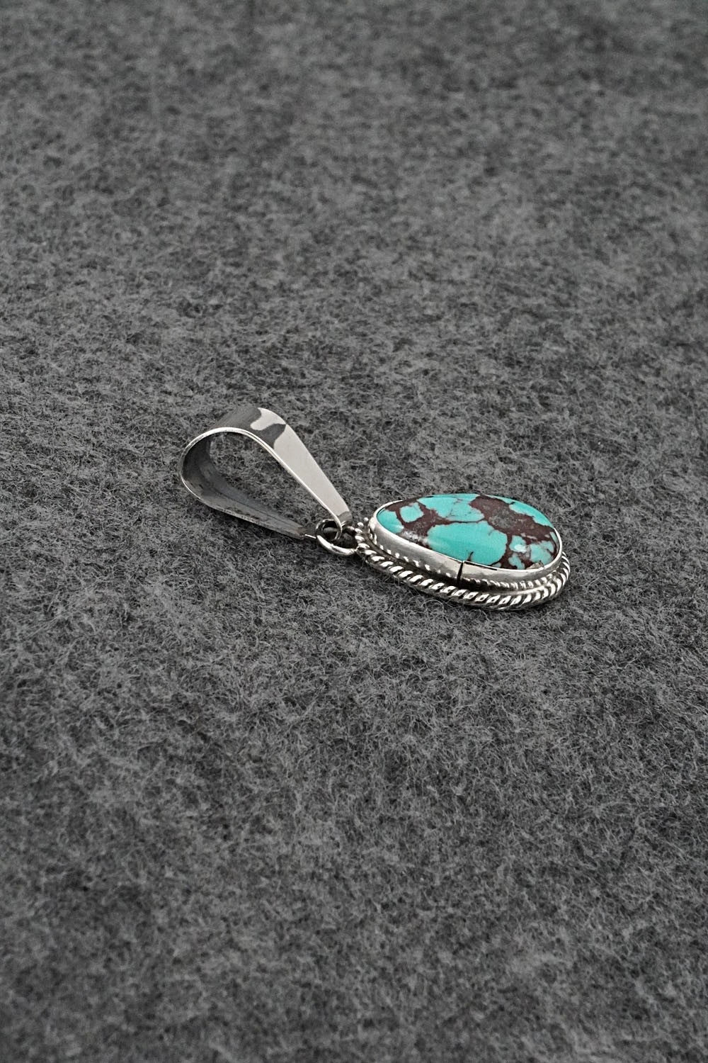 Turquoise & Sterling Silver Pendant - Eugene Gruber