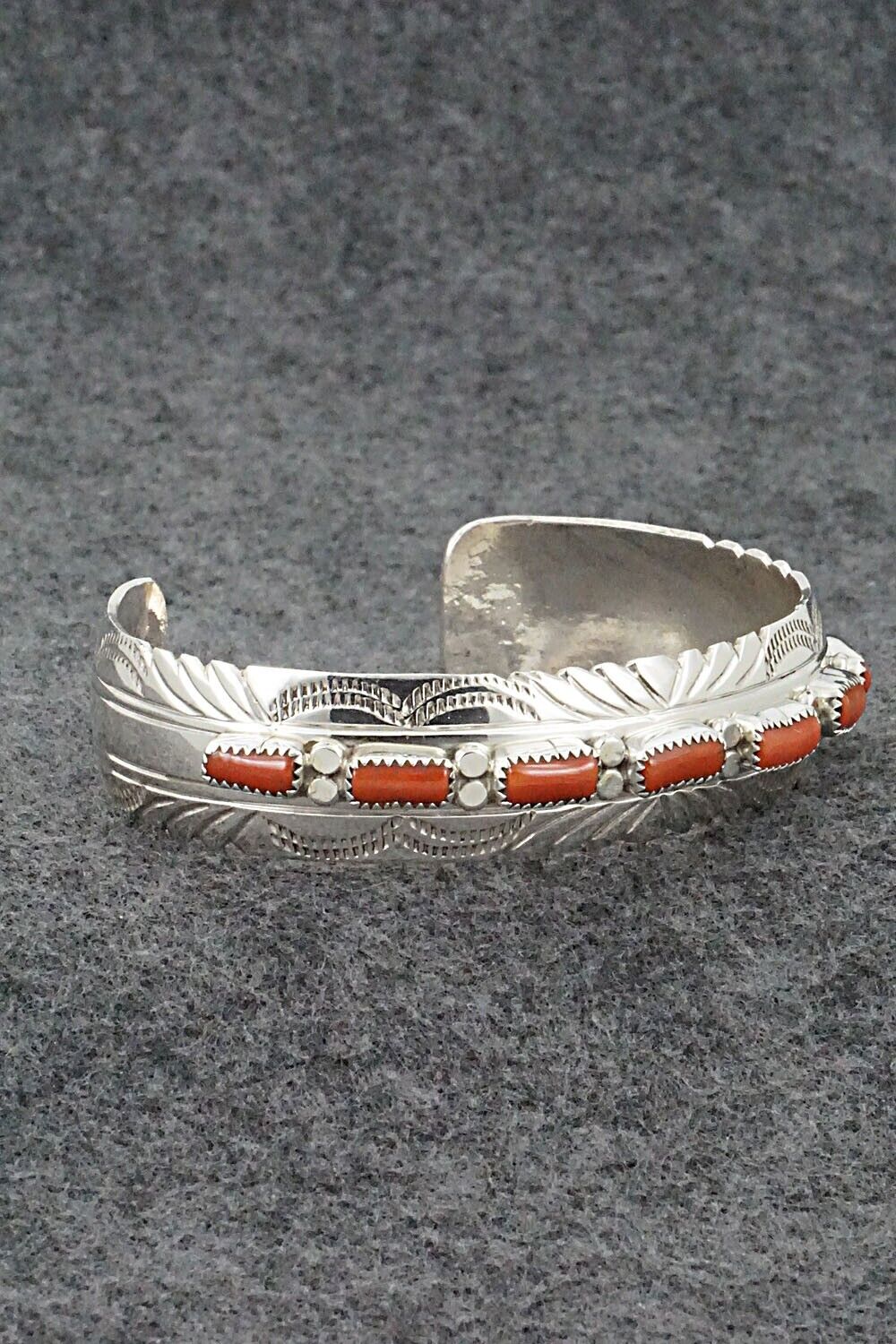 Coral & Sterling Silver Bracelet - David Segar