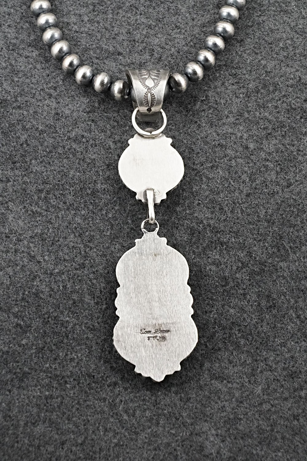Turquoise & Sterling Silver Necklace - Tom Lewis