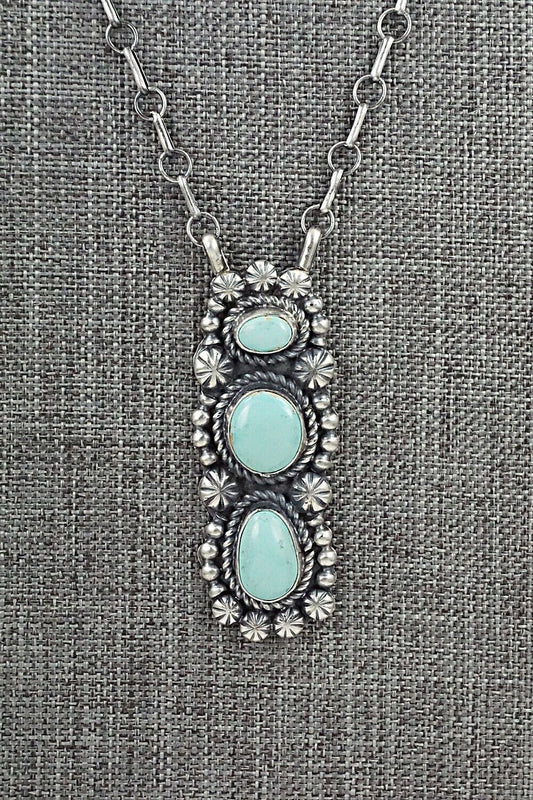 Turquoise & Sterling Silver Necklace - Jeff James