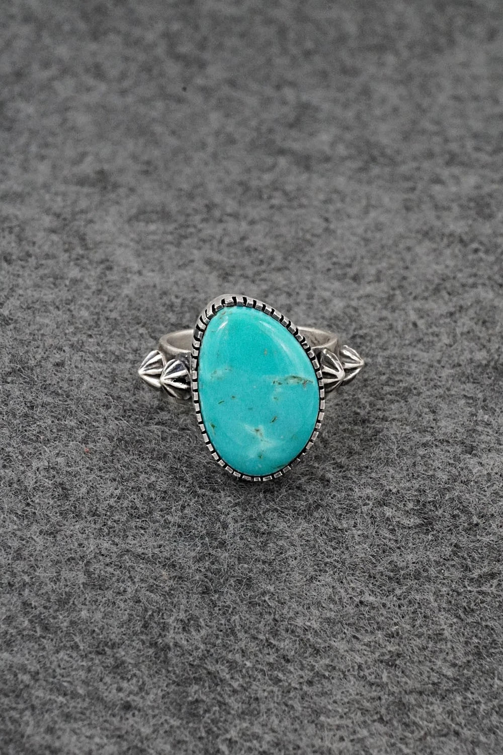 Turquoise & Sterling Silver Ring - Darrin Livingston - Size 8